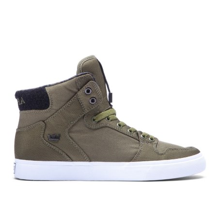 Supra Vaider Olivengrønne Høye Sneakers Herre [NO-6-L380]